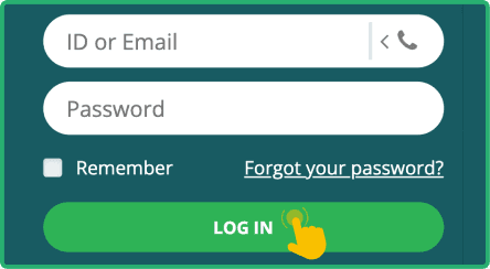 Locate the login section