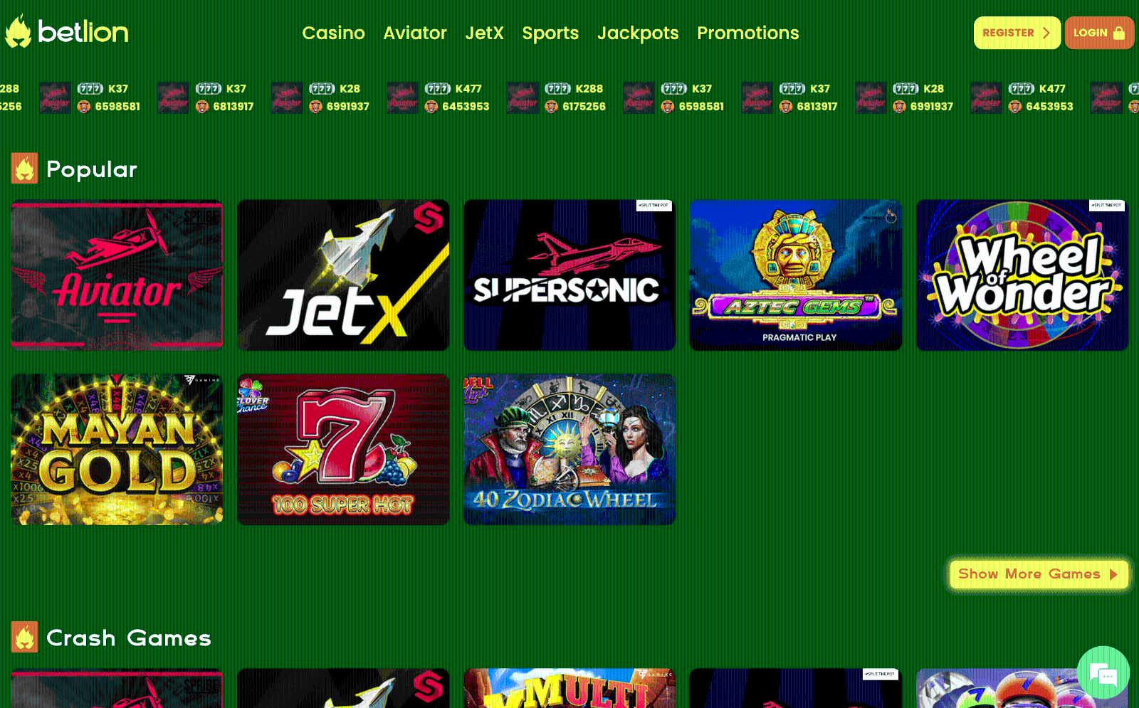 BetLion Desktop Website