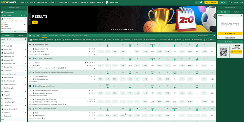 BetWinner Desktop Website