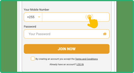 Enter your phone number and password