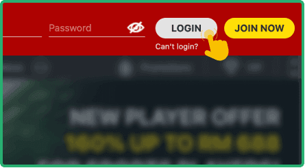 Locate the Login button