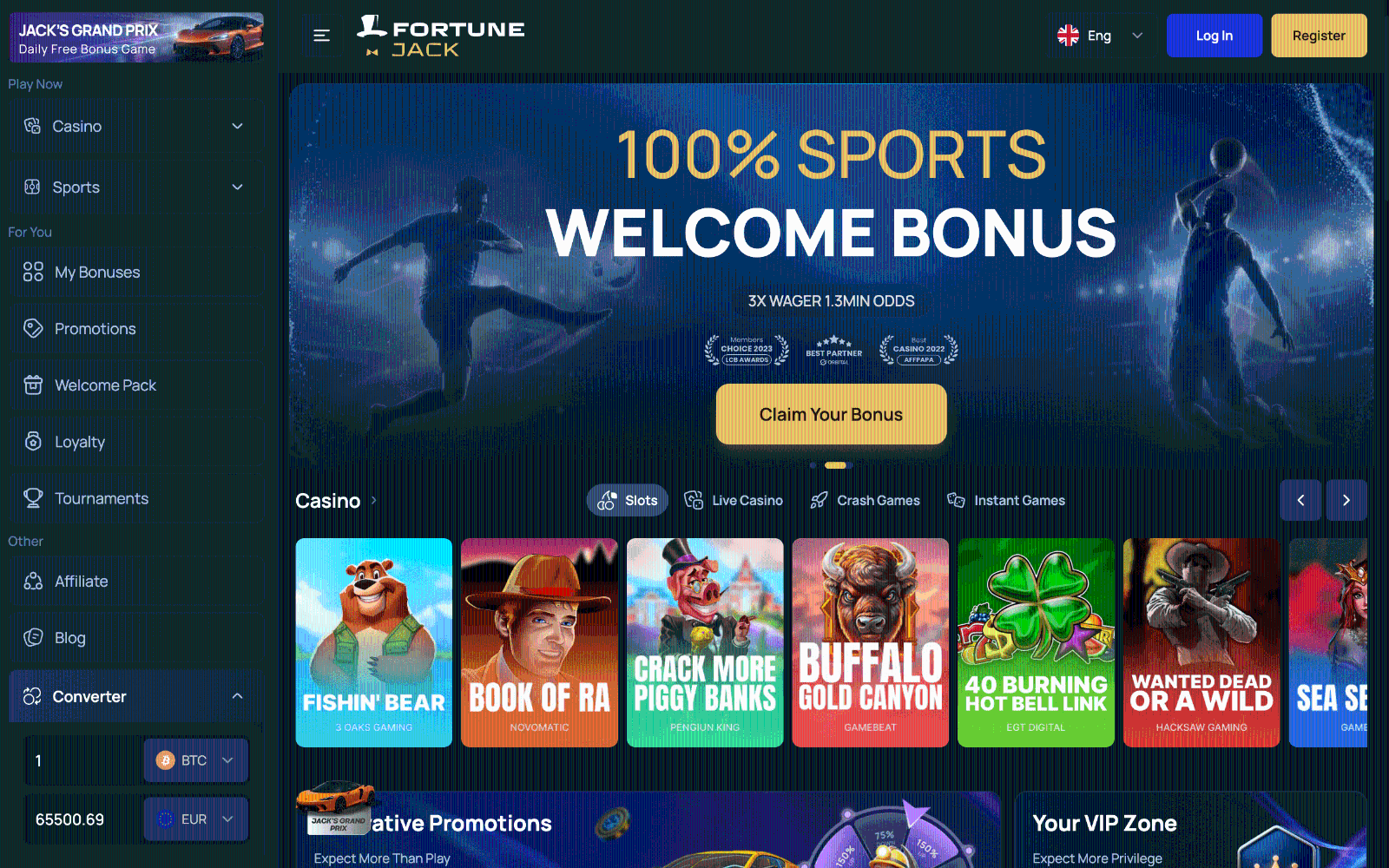 FortuneJack Website