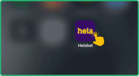 Open the Helabet application Open the Helabet application