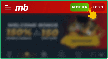 Tap the registration button and complete the form