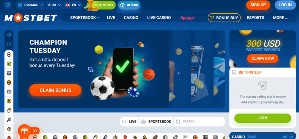 Mostbet Desktop Website