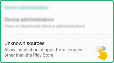 Allow unknown sources