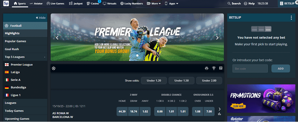Sportpesa Desktop Website