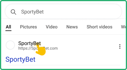 Go to the SportyBet official site